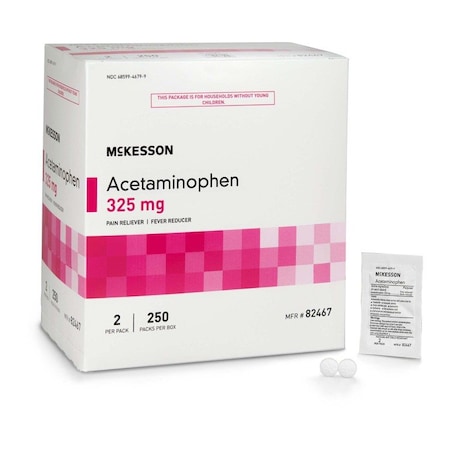 Mckesson Acetaminophen Pain Relief Tablets, 325mg, 250PK 82467